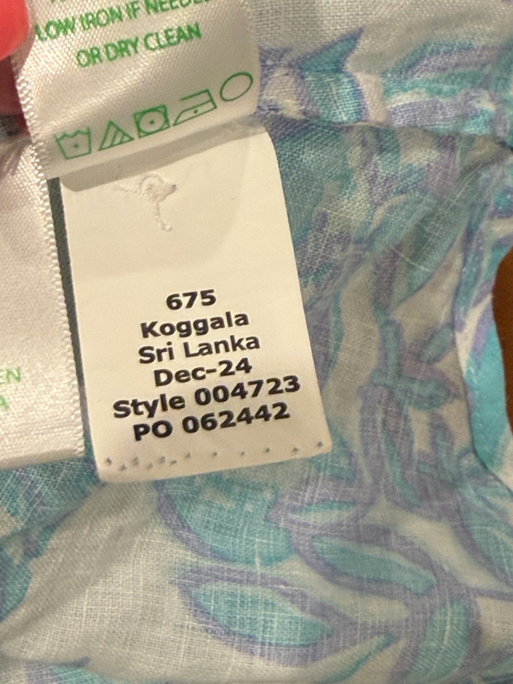 Lilly Pulitzer sea coast linen button down top jacaranda blue simply the zest M - Picture 8 of 8